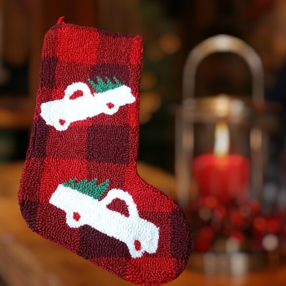 Farm Truck Carpet Bag Stocking - Christmas Tree - Picture 1 of 7